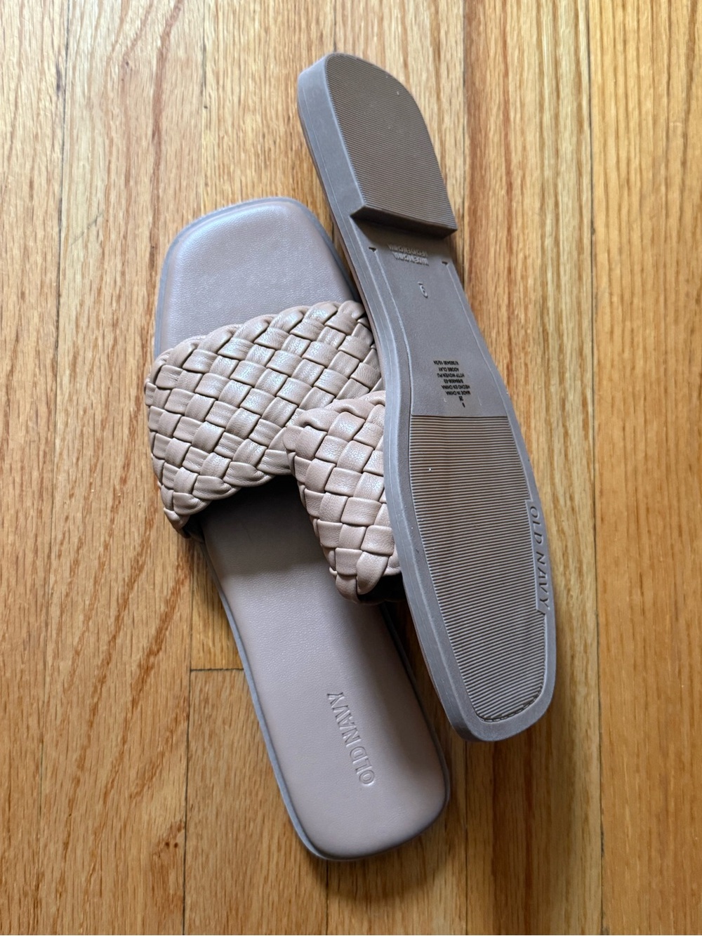NWT Old Navy Braided Slide Sandal in Tan - Picture 6 of 10